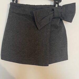 Zara Girls Elegant Gray Bow Skort